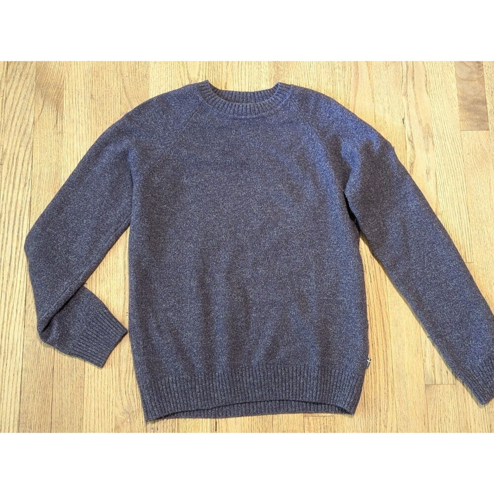 Fjallraven Ovik Wool Sweater Womens M Heathered Purple Gray Crewneck Italy